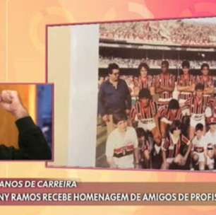 Tony Ramos é homenageado por 60 anos de carreira e vibra com hino do São Paulo