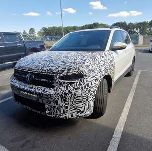 Novo VW T-Cross 2025 mostra interior renovado em flagra