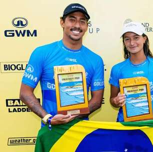 WSL: Samuel Pupo e Luana Silva são vice-campeões no Challenger da Gold Coast