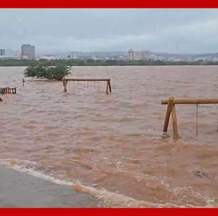 Guaíba volta a ultrapassar marca de 5 metros e ondas são formadas em Porto Alegre