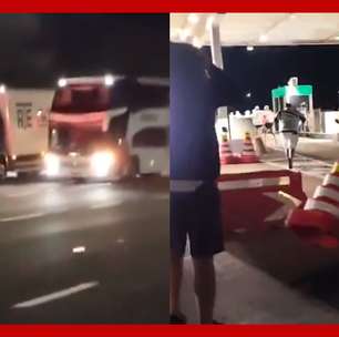 Ônibus com elenco do Santos é atacado por torcedores em rodovia