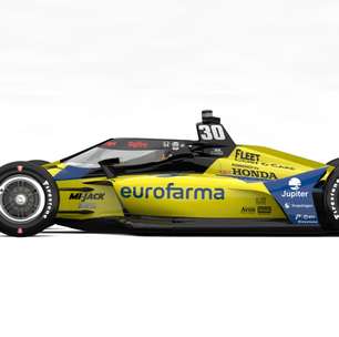 Pietro Fittipaldi e RLL homenageiam Eurofarma com layout especial em carro e uniforme durante etapa em Laguna Seca