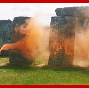 Grupo ambientalista vandaliza sítio pré-histórico de Stonehenge, na Inglaterra