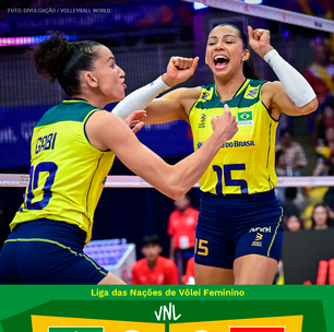 Brasil aplica 3 a 0 na Tailândia e avança para a semifinal da Liga das Nações de Vôlei