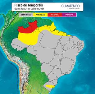Chuva se concentra nos extremos sul e norte do Brasil
