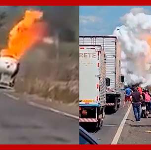 Caminhão-tanque explode após acidente em rodovia no Pará; vídeos mostram momento