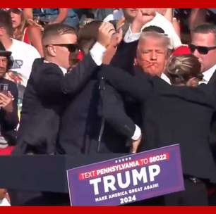 Vídeo mostra momento em que Donald Trump é atingido em comício