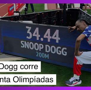 Snoop Dogg vira comentarista esportivo e corre 200 metros rasos