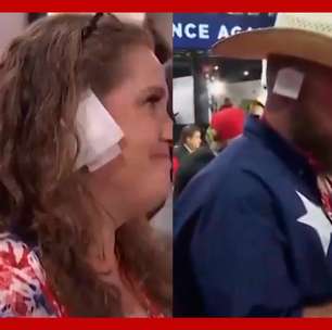 Apoiadores de Trump usam curativo na orelha como símbolo em convenção nos EUA