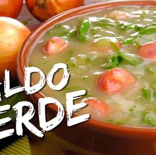 Melhor receita para o inverno é esse caldo verde que leva 90g de bacon picado