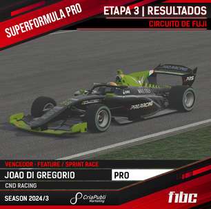 CriaPubli SuperFormula: João Di Gregório vence corrida equilibrada em Fuji