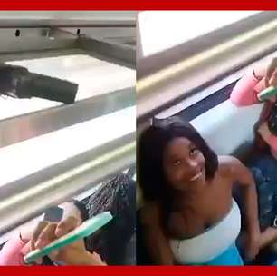 Arma é encontrada em vagão de trem no Rio de Janeiro e passageiros filmam