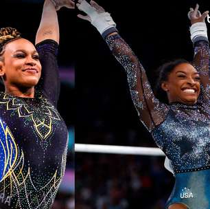 A aguardada disputa entre as ginastas Rebeca Andrade e Simone Biles