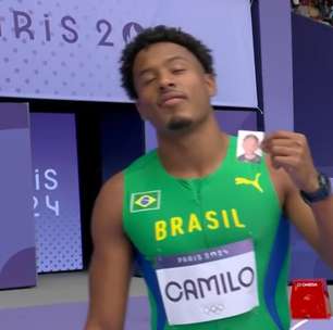 Paulo André mostra foto do filho, vai mal e acaba em último lugar em bateria dos 100m rasos