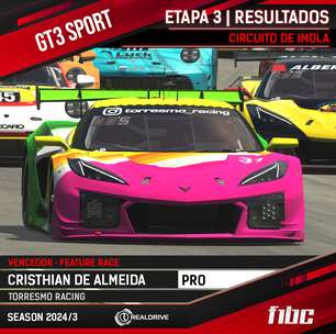 Realdrive GT3 Sport: Imola tem vitórias de Cristhian de Almeida e Denner Lima