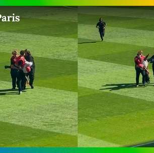 'Homem-Aranha' invade gramado na final do futebol feminino nos Jogos Olímpicos de Paris