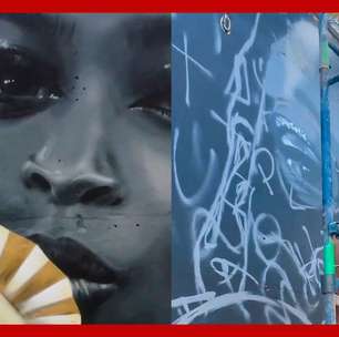 Rebeca Andrade é homenageada por artista com mural em São Paulo