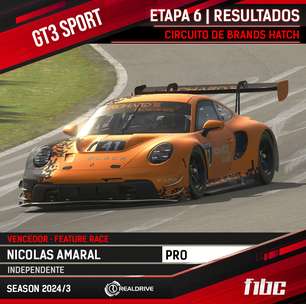 Realdrive GT3 Sport: Nicolas Amaral vence em Brands Hatch, e Guilherme Alberton é o campeão