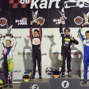 Vencedores da última etapa do Circuito Paulista de Kart