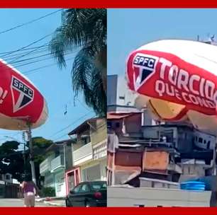 Dirigível que fazia publicidade para o São Paulo FC cai sobre casas em Osasco (SP)