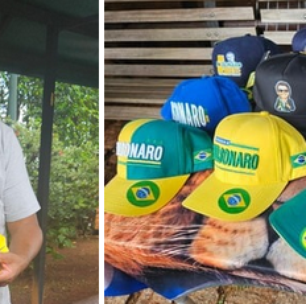 Comerciante roda o Brasil vendendo bonés personalizados de Bolsonaro