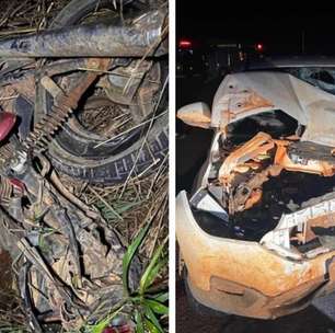 Dois homens morrem em colisão entre motocicleta e Fiat Strada em Jataí