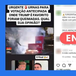 Post engana ao dizer que urnas foram queimadas em estados onde Trump é favorito nas eleições dos EUA