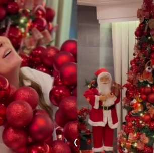 Regina Volpato impressiona com decoração de Natal de sua casa; veja