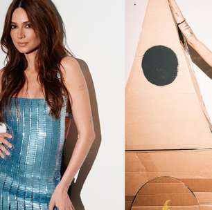 Thaila Ayala brilha com vestido de cristais avaliado em R$ 13 mil de grife italiana