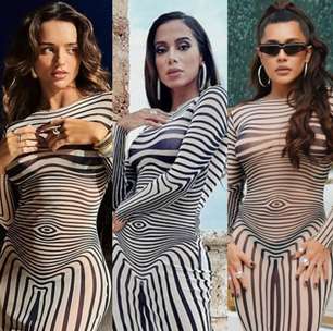 Em 2018, esse vestido com ilusão de ótica selou a paz de Kim Kardashian com famoso design e hoje é queridinho das celebs