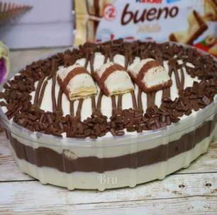 Receita imperdível para ceia de natal, pavê Kinder Bueno com 200g de creme de leite