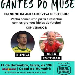 Dunga e Alex Escobar se reencontram em evento no Rio após 'treta' histórica