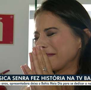 VÍDEO: Jéssica Senra ganha homenagem da TV Bahia e se emociona ao se despedir do Bahia Meio Dia