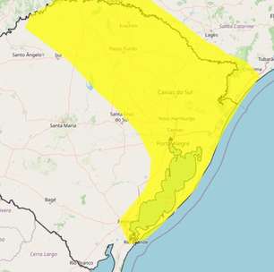 Alerta Amarelo: Natal com chuvas fortes e ventania no Rio Grande do Sul