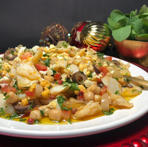 Salada de bacalhau com grão de Bico - saborosa e saudável