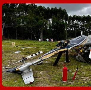 Helicóptero cai com cinco pessoas a bordo em Santa Catarina