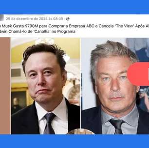 É falso que Elon Musk tenha comprado emissora de televisão ABC e cancelado programa 'The View'