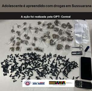 Adolescente é apreendido com cocaína e maconha em Sussuarana