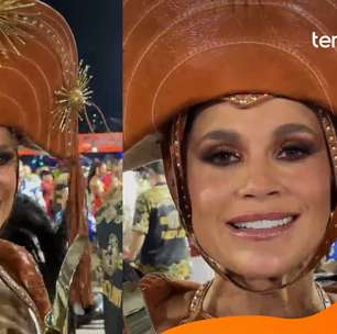 Fantasiada de Maria Bonita, Flávia Alessandra fala sobre 1º desfile na avenida: 'Carga de emoção'