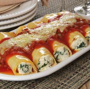 Canelone de espinafre com ricota: almoço especial para toda a família
