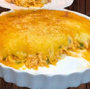 Escondidinho de frango e mandioca mais rápido: veja o truque