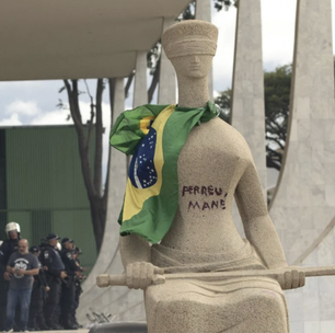 Dino acompanha Moraes e vota por prisão de mulher que pichou estátua da Justiça no 8 de Janeiro