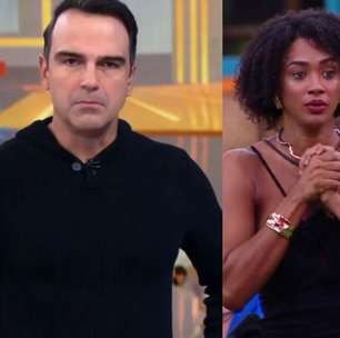 Climão! Tadeu Schmidt dá bronca em Aline após atitude de baiana com Delma no Sincerão do 'BBB 25', mas web reprova: 'Não fez sentido'