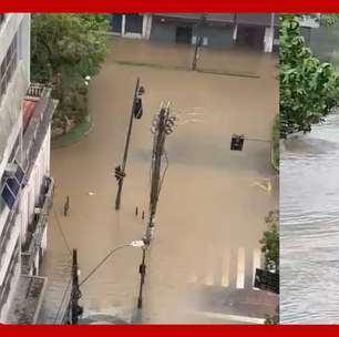 Petrópolis registra alagamentos em centro histórico, e sirenes de alerta são acionadas