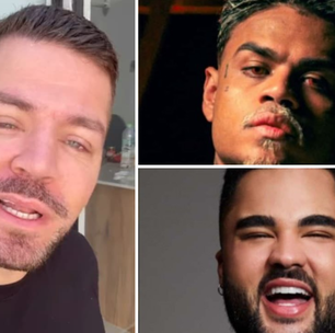 Após afirmar que viu MC Cabelinho e Lucas Guedez se beijando, Victor Sarro esclarece: 'Brincadeira'