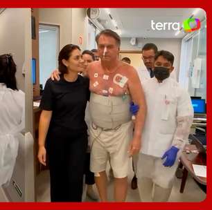 Em novo vídeo, Bolsonaro aparece caminhando ao lado de Michelle em hospital