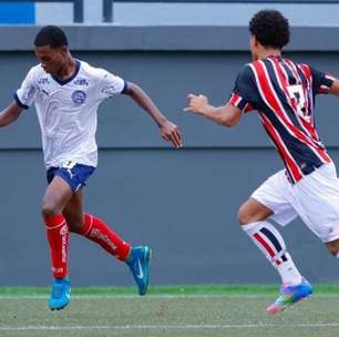 Em jogaço de oito gols, Bahia e São Paulo empatam na ida da semi da Copa do Brasil Sub-17