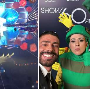 Após polêmicas, Cauã Reymond posa ao lado de artistas nos 60 anos da TV Globo