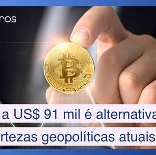 Bitcoin a US$ 91 mil é alternativa às incertezas geopolíticas?