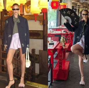 Corpcore, Labubu e mais: Marina Ruy Barbosa abre álbum e mostra looks da viagem à China